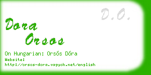 dora orsos business card