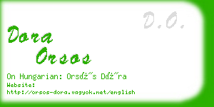 dora orsos business card